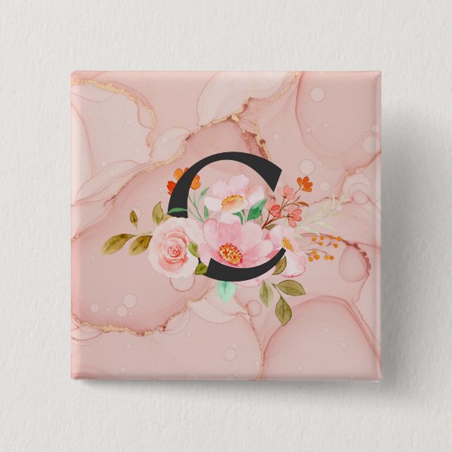 Letter C 15 Cm Square Badge (Front)