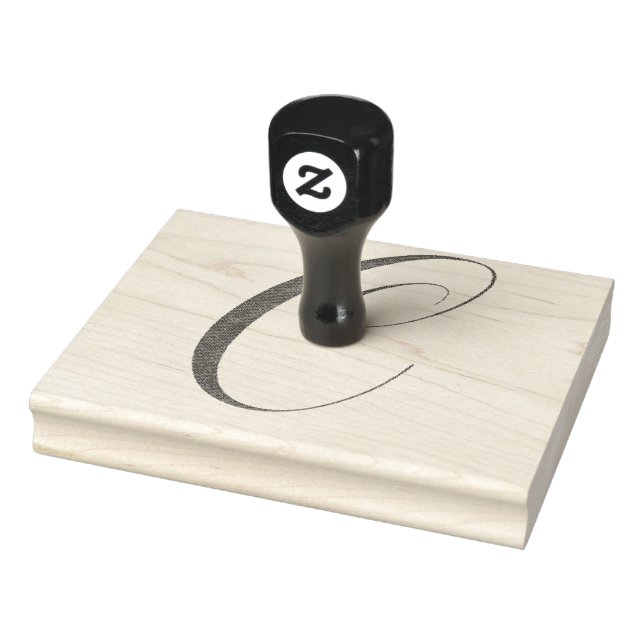 Letter C calligraphy  rubber stamp. Stamp (Stamp)