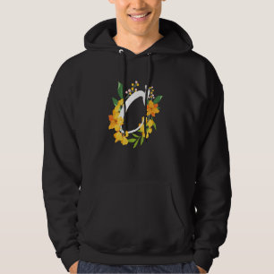 Letter C Capital Alphabet Flowers Monogram Initial Hoodie