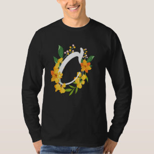 Letter C Capital Alphabet Flowers Monogram Initial T-Shirt