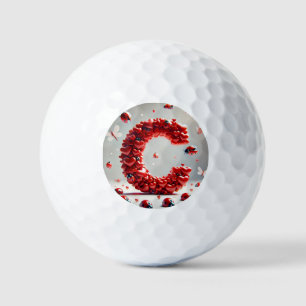 Letter C Creative Heart Cluster Golf Balls
