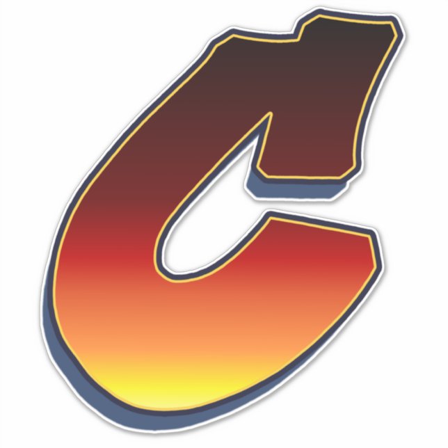 Letter C - flames (Front)