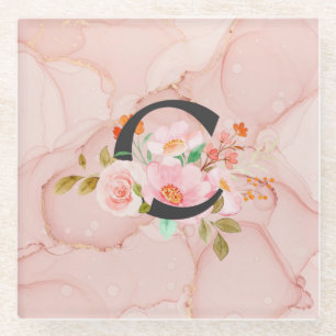 Letter C Glass Coaster