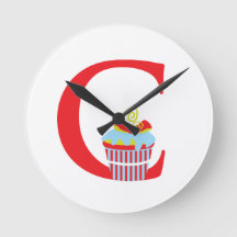 Letter C Initial Clock