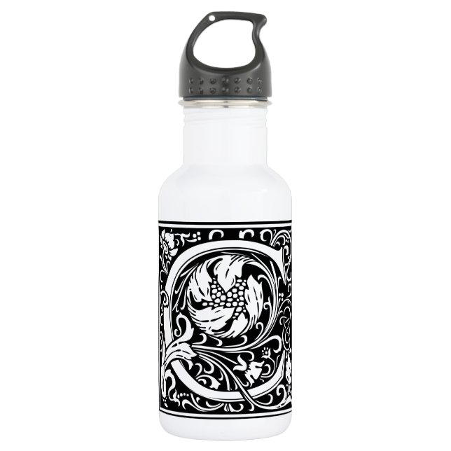 Letter C Mediaeval Monogram Art Nouveau 532 Ml Water Bottle (Front)