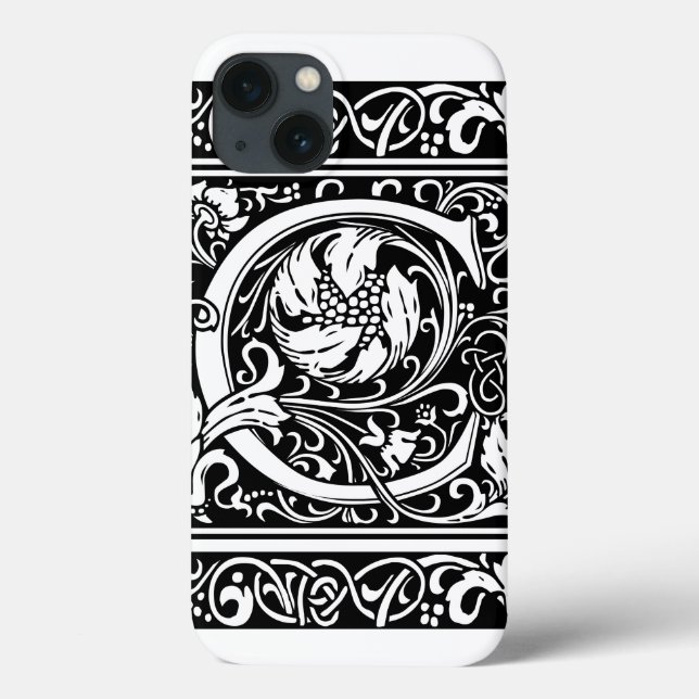Letter C Mediaeval Monogram Art Nouveau Case-Mate iPhone Case (Back)