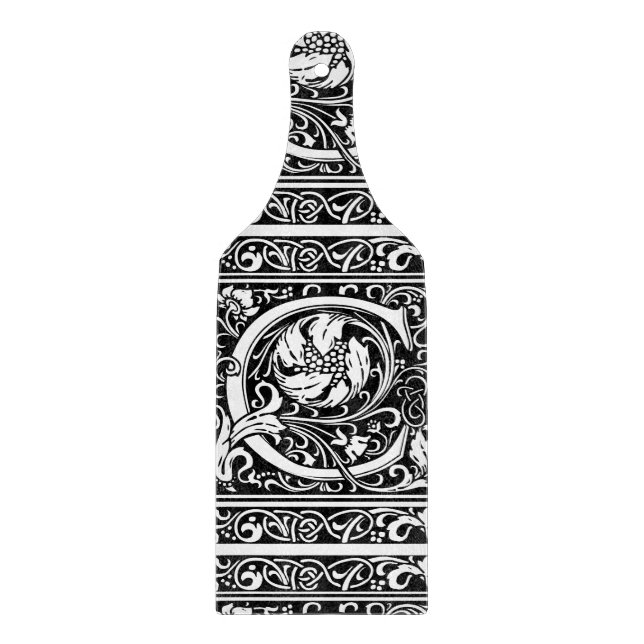 Letter C Mediaeval Monogram Art Nouveau Cutting Board (Front)