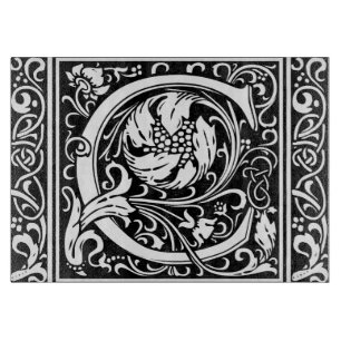 Letter C Mediaeval Monogram Art Nouveau Cutting Board