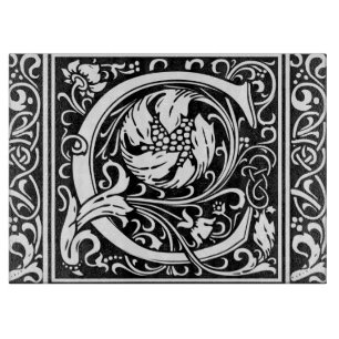 Letter C Mediaeval Monogram Art Nouveau Cutting Board