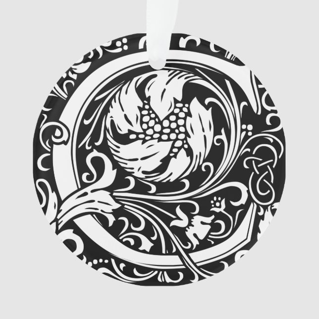 Letter C Mediaeval Monogram Art Nouveau Ornament (Front)