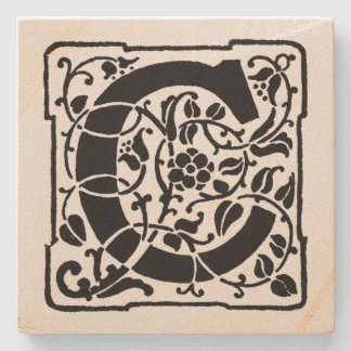 Letter 'C' Momogram Stone Coaster