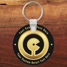 Letter C monogram Gold Circle Initial charm