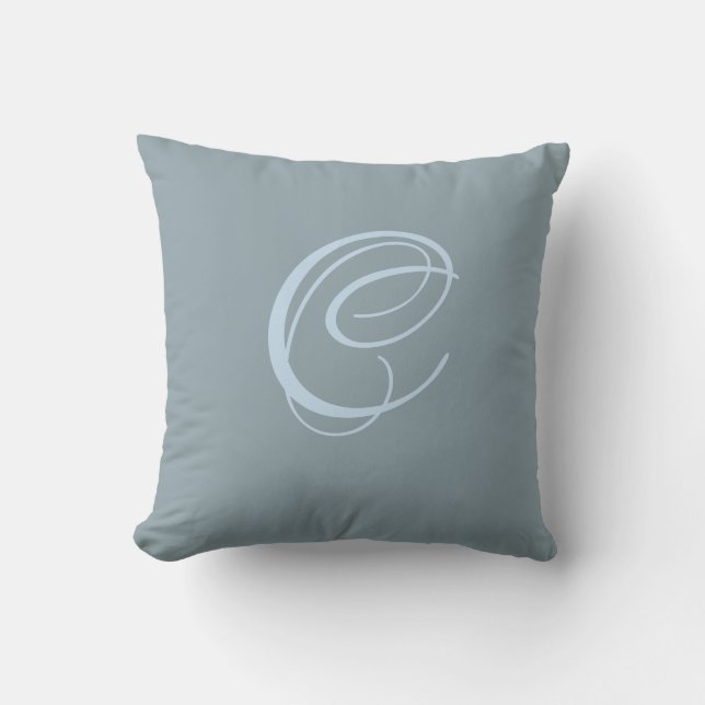 Letter C Monogram Initial Custom Cushion (Front)