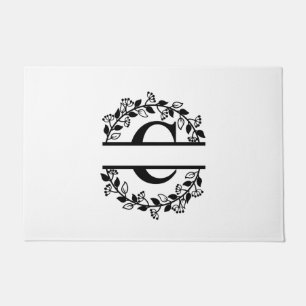 Letter C Monogram Personalised Doormat