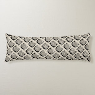 Letter C Monogram Vintage Celtic Knot Print Body Cushion