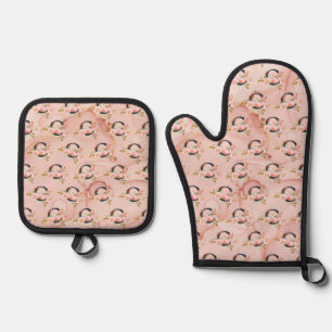 Letter C Oven Mitt & Pot Holder Set
