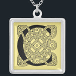Letter C Vintage Celtic Knot Monogram Silver Plated Necklace<br><div class="desc">Celtic Knot Letter C To add or change the background colour, click on "Edit this design", click on "background" and choose a colour. If this product has two sides, click on "layers", choose back, and choose the colour for the second side. Then click on "done" and purchase your item. The...</div>