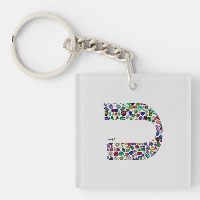 Letter 'CHAF' Key Ring (Front)