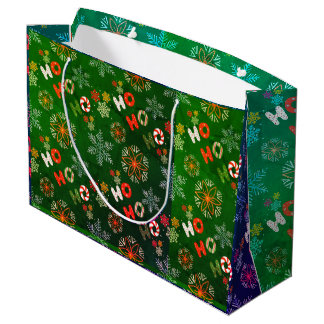 letter colored snowflakes large gift bag