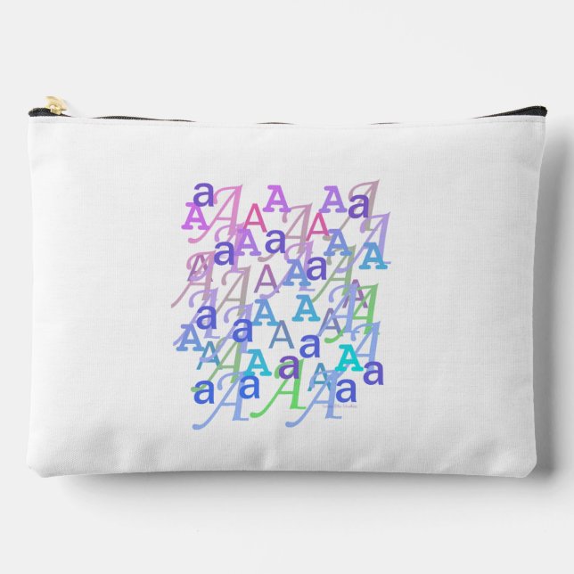Letter Confetti "A"  Accessory Pouch (Front)