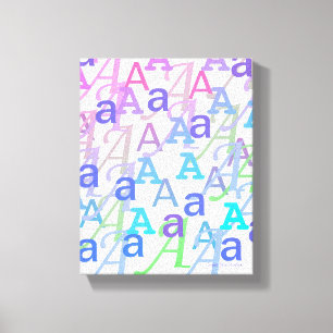 Letter Confetti "A" Canvas Print