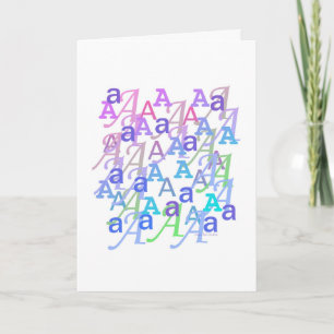 Letter Confetti "A" Card
