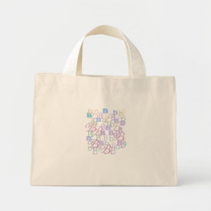 Letter Confetti "B" Mini Tote Bag