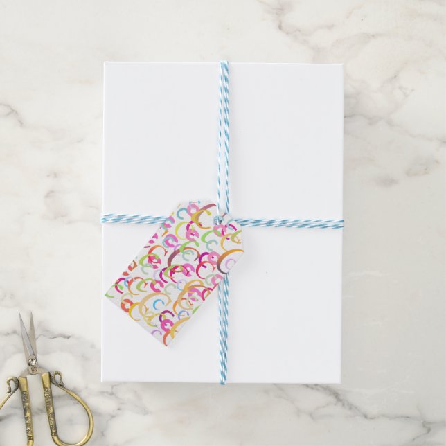 Letter Confetti "C" Gift Tags (With Twine)