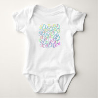 Letter Confetti "D" Baby Romper