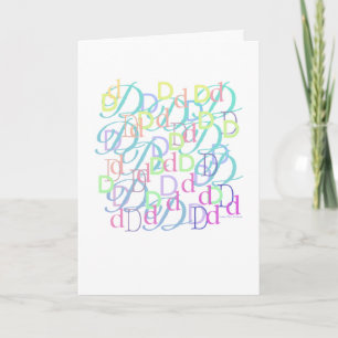 Letter Confetti "D" Card