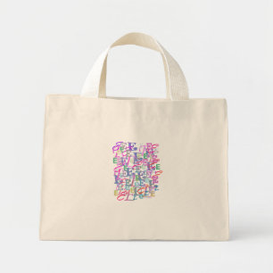 Letter Confetti "E" Mini Tote Bag