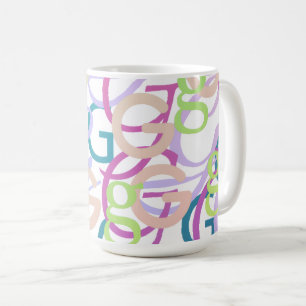 Letter Confetti "G" Coffee Mug