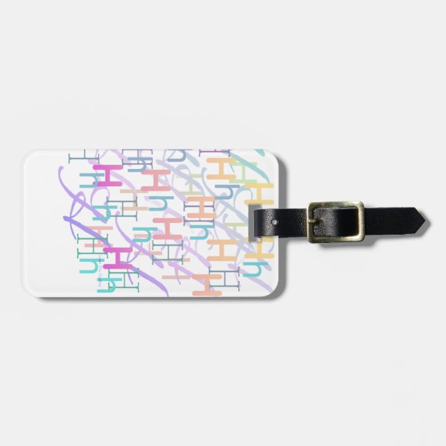 Letter Confetti "H" Luggage Tag (Front Horizontal)
