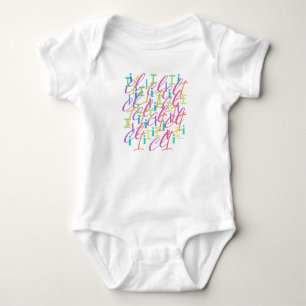 Letter Confetti "I" Baby Romper Bodysuit