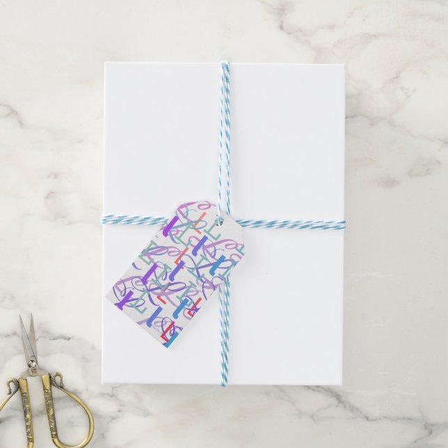 Letter Confetti "L" Gift Tags (With Twine)