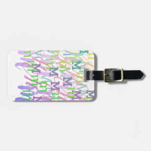 Letter Confetti "M" Luggage Tag