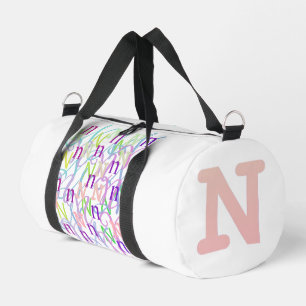  Letter Confetti "N"  Duffle Bag
