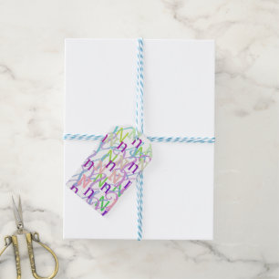 Letter Confetti "N" Gift Tags