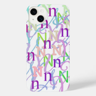 Letter Confetti "N" iPhone Case
