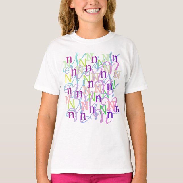 Letter Confetti "N" T-Shirt (Front)