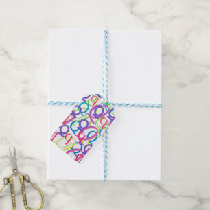 Letter Confetti "Q" Gift Tags