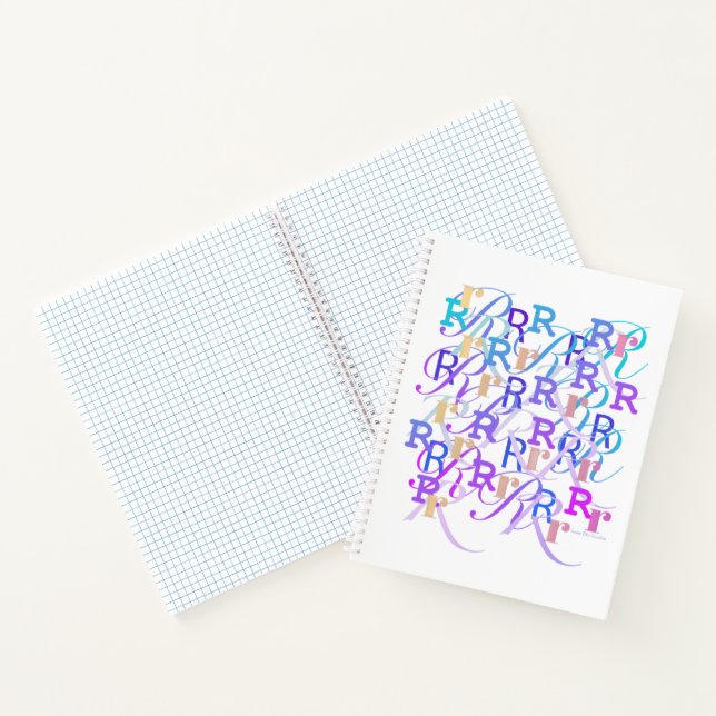 Letter Confetti "R"  Notebook (Inside)