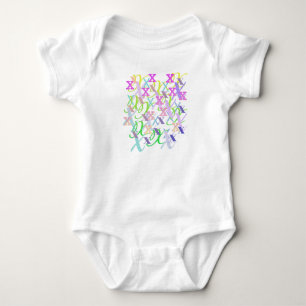 Letter Confetti "X" Baby Romper Bodysuit