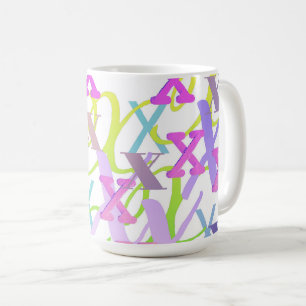 Letter Confetti "X" Coffee Mug