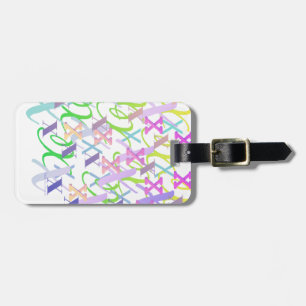 Letter Confetti "X" Luggage Tag