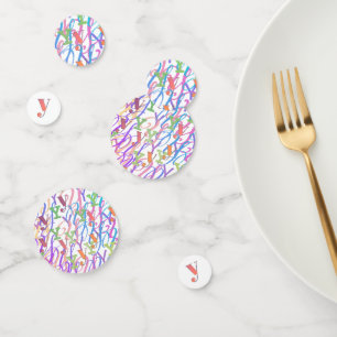 Letter Confetti "Y"