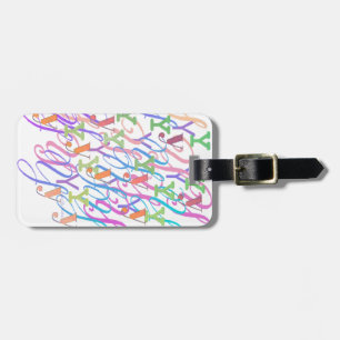 Letter Confetti "Y" Luggage Tag
