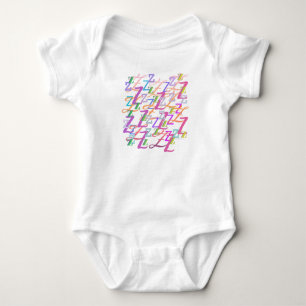 Letter Confetti "Z" Baby Romper Bodysuit