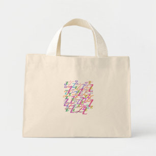 Letter Confetti "Z" Mini Tote Bag