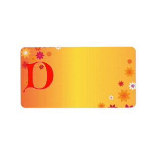 Letter D Address Label